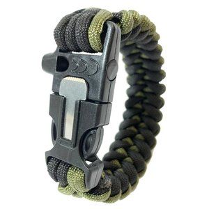 Nutravicity Paracord Emergency 3in1 Survival Bracelet - Fire, Knife, and Whistle